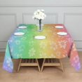 thumbnail image 3 of Pioneer Flower Floral Print Pattern Square Tablecloth, Waterproof Wipeable Spillproof Washable Table Cover for Home Kitchen Party Decor, 60"x60", 3 of 6