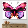 thumbnail image 2 of Designart ' Portrait Of Bright Pink Butterfly ' Modern Canvas Wall Art Print, 2 of 4