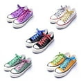 thumbnail image 2 of Lacets Plats en Polyester Tissé pour Espadrilles 1 cm de Large Blanc 100 cm AW1505, 2 of 10