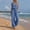 #0431-Blue, variant on Womens Jumpsuits Crewneck Lace Cap Sleeve Drawstring High Waist Wide Leg Casual Rompers with Pockets