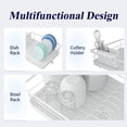 thumbnail image 3 of Kitsure Dish Drying Rack- Space-Saving Dish Rack  Dish Racks for Kitchen Counter  Durable Stainless Steel Kitchen Drying Rack with a Cutlery Holder  Drying Rack for Dishes  Knives  Spoons, 3 of 7