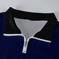 thumbnail image 7 of WTOBBY Men's Quarter Zip Collared Sweatshirt, Casual Long Sleeve Pullover with Pockets, Athletic Workwear Style Comfort,Royal Blue M, 7 of 7