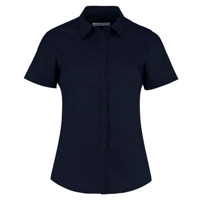 Kustom Kit Womens Poplin Tailored Short-Sleeved Shirt
