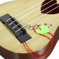 thumbnail image 3 of EeaseCA Children Small Size Musical Instruments Imitated Ukulele Mini Guitar Playing Toy with Four Strings (39cm, Beige), 3 of 7