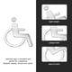 thumbnail image 3 of Señal de baño para personas con discapacidad en silla de ruedas. Señal de baño ABS para personas con discapacidad., 3 of 7