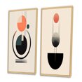 thumbnail image 3 of Designart "Retro Minimalist Moon Harmony Lovely Rythms IV" Art Mural Encadré Transitionnel Ensemble de 2 - Art Mural Encadré Abstrait Doré Ensemble de 2, 3 of 6