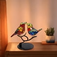 thumbnail image 7 of Stained Metal Birds on Branch Desktop Ornaments, Double Sided Colorful Birds Tabletop Decorations, Home Bird Decorations for Office, Window, Aviary, Garden, Cardinal Gifts for Bird Lovers, 7 of 7