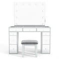 thumbnail image 2 of Furniture of America Varbo Solid Wood 3-Piece Vanity Set with Bulbs in White, 2 of 4