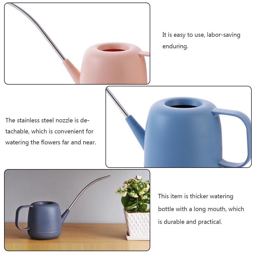 WRITWAA White Plastic Watering Can for Gardening and Home Use, Lightweight, , Simple Design, 1 Piece