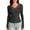 Dark Gray, variant on Tops for Women Lace V Neck Long Sleeve Slim Going out Tops Casual Stretchy Daily Undershirts Blouses,Black,S