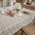 thumbnail image 4 of SPOORYYO Rustics Coffee Table Cloth - White Lace Decorative Tablecloth, 130x160cm, 4 of 9