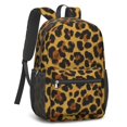 thumbnail image 2 of Brown and Orange Leopard Print 17" School Backpacks for Teens,Waterproof Oxford Fabric,S-Shape Padded Straps for School,Travel,Hiking,Camping, 2 of 6