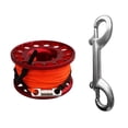 thumbnail image 4 of Carrete de Carrete de Buceo de Aleación de Aluminio Rojo con Línea de 30 M, Clip de de Perno de Extremo material acero Inoxidable Cola Carrete de dedo de buceo, 4 of 7