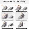 thumbnail image 3 of Escaleras Gardner para mascotas, 3 peldaños, con rampa, para perros pequeños, color gris, 3 of 6
