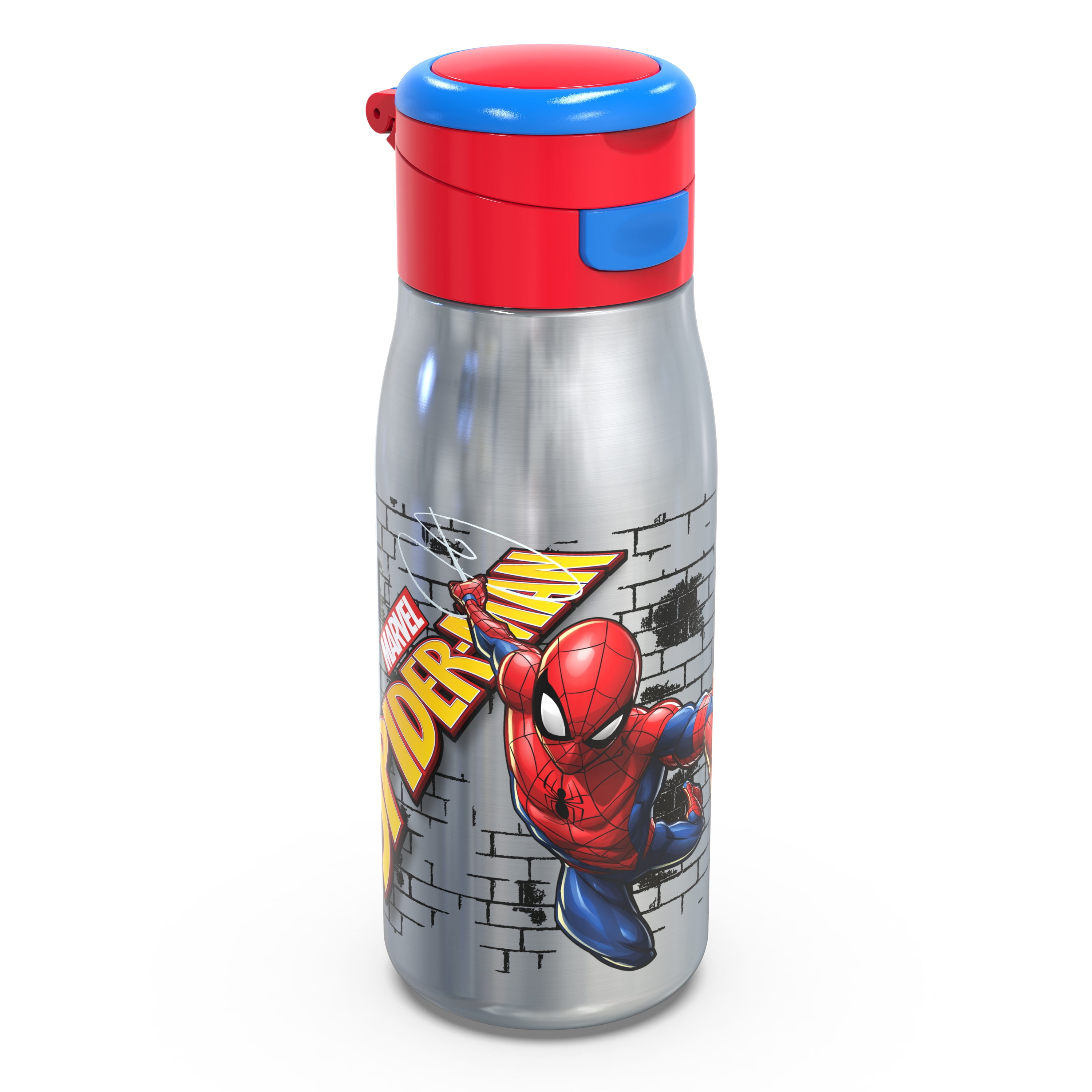 Zak Designs Marvel Comics 20 oz Vacuum Insulated Stainless Steel Water Bottle, Spider-Man, SPCZ-W921