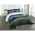 thumbnail image 3 of Ambesonne Sports Quilted Bedspread Set 3 Pcs, Baseball Stadium Night, King Size, Green Blue, 3 of 5