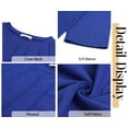 thumbnail image 6 of Fantaslook Womens Plus Size Tops 3/4 Sleeve Pleated Dressy Blouses Crew Neck Casual Tunic Tops Summer Shirts, 6 of 8