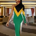 thumbnail image 5 of South Africa Flag Half Dleeve Split Dress dress for woman summer clothes Woman clothing, 5 of 7