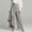 c01Gray, variant on Flowy Pants for Women Button Up High Waisted Wide Leg Pants Trendy Side Split Summer Fashion Straight Leg Trousers Brown L