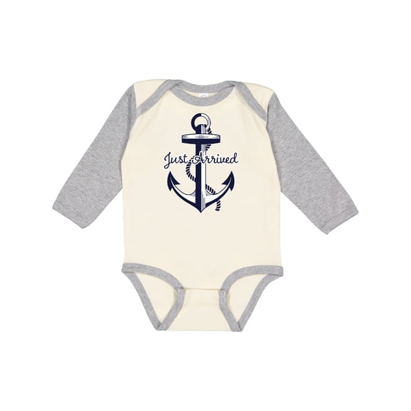 Inktastic Just Arrived Anchor Boys or Girls Long Sleeve Baby Bodysuit