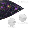 thumbnail image 3 of Yiaed Multi-colored Spiders Print Pillow Covers Super Soft Decorative Square Throw Pillow Covers Case Cushion Covers for Sofa Couch Bedroom Car Decor（No pillow core）-18"x18", 3 of 7
