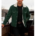 thumbnail image 3 of Men's New Corduroy Jacket, Lined Casual Loose Fit Trucker Coat with Multiple Colors Sizes S-XXL for Fall Winter, 3 of 11