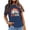 Blue, variant on Graphic Tennis Tees for Women T-Shirts Women's Summer Print Comfortable Fashionable Fit Colored Top Short Sleeved T Shirt Green S