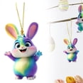 thumbnail image 2 of CoreLiving Easter Decorative Hanging Ornaments Acrylic Bunny Pendants Spring Easter Cartoon Rabbit Hanging Ornaments for Tree Easter Eggs Decor, 2 of 9
