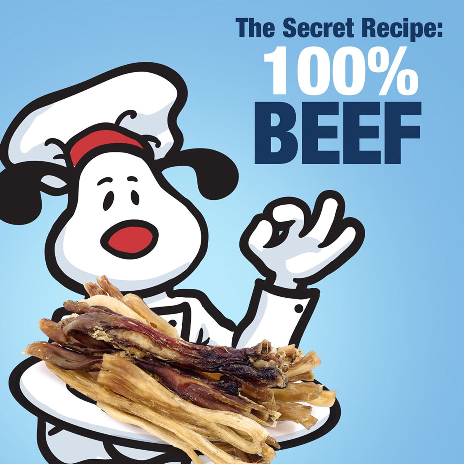 ValueBull Beef Tendons For Dogs, Varied Shapes, 1 Pound