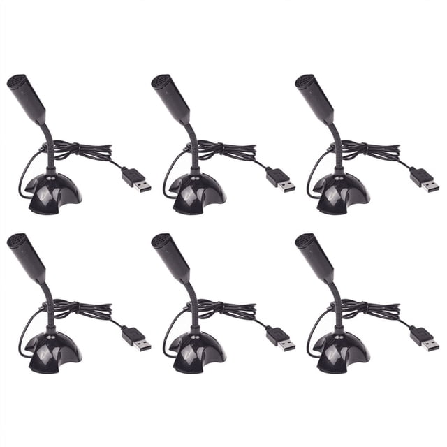 6X Microphone USB Web Flexible Réduction de Bruit pour PC Ordinateur Portable