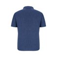 thumbnail image 6 of BinBiL Men's Linen Shirt Short Sleeve Button Down Collared Lapel V Neck T Shirt Big and Tall Tops Casual Summer Beach Blouses Dark Blue 4(M), 6 of 6