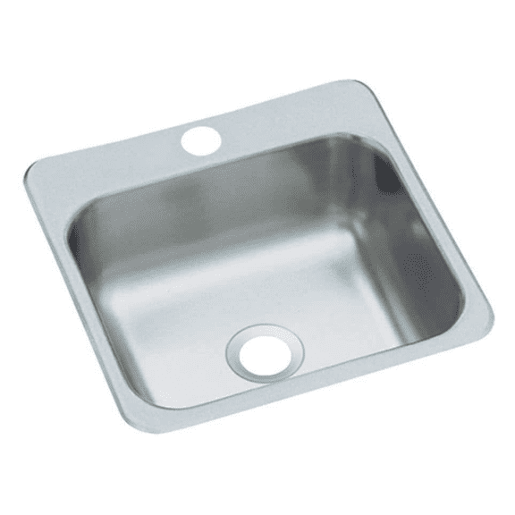 KOHLER 18 Gauge Stainless Steel 15 in. 1-Hole Drop-in Bar Sink