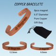 thumbnail image 2 of Shri Ganesh Namah Pure Copper Bracelet Adjustable 8 Strong Magnets for Men & Women Gift Bag 9.5mm, 2 of 7