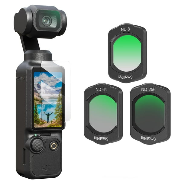 Set de filtros ND SMALLRIG para DJI Osmo Pocket 3 con protector de pantalla