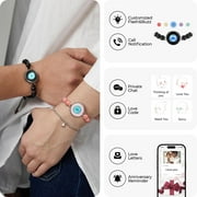 TOTWOO Long Distance Bracelets for Couples, Vibration & Light Up Bracelet, Montain & Sea Long Distance Relationship Gifts for Girlfriend Boyfriend