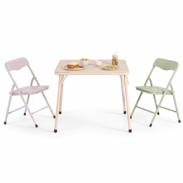 Homy Casa Kids Activity Table and Chairs Set, 3-Piece Pastel photo 1