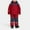 01 Red, variant on guisaled Kids Snow Suit Kids Snowsuit Set, Boys Girls Winter Fleeece Lined Hooded Ski Jacket and Snow Bib Pants Waterproof Windproof Insulated Snowboard Ski Suits