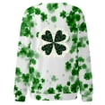 thumbnail image 4 of Xuyuer St. Patrick's Day Sweatshirts for Women Shamrock Shirt Clover Printed Irish Gift Casual Loose Long Sleeve Fit Tops, 4 of 5