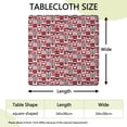 thumbnail image 2 of Red and Black Christmas Love Pattern Square Fitted Tablecloth with Elastic Edge,Square Table Cover,Washable Elastic Table Cover for Home Kitchen Party Decor 34"x34", 2 of 6