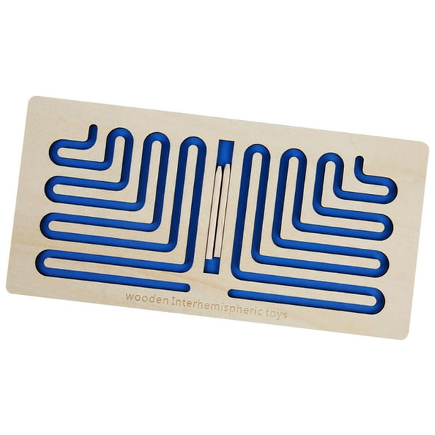 Tablero de entrenamiento de control de lápiz de juguete de juego de mesa de laberinto Actividades de aprendizaje Reutilizable Fino Azul