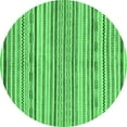 thumbnail image 1 of Ahgly Company Indoor Round Abstract Emerald Green Modern Area Rugs, 4' Round, 1 of 4