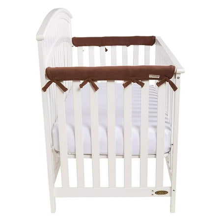 Trend Lab Brown Bubbles - Waterproof CribWrap Rail Cover - for Narrow Side Crib Rails Made to Fit Rails up to 8