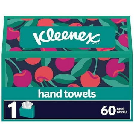 Kleenex Hand Towels, 1 Box of 60 Towels, Designs Vary
