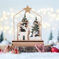thumbnail image 3 of Bewildely Decoraciones de árboles de renos de Navidad LED de madera Luz festiva y brillante de decoraciones de renos de Navidad Kits de decoración para fiestas, 3 of 6