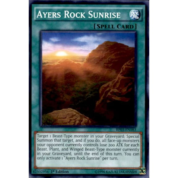 YuGiOh Battle Pack 3 Monster League Shatterfoil Common Ayers Rock Sunrise BP03-EN183 (Shatterfoil)