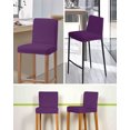 thumbnail image 5 of Pure Dark Purple Bar Stool Covers Set of 6, Simple Solid Color Stretch Washable Bar Chair Covers with Backs, Removable Pub Counter Height Chair Cover for Kitchen Dining Room Cafe, 5 of 7