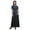 Dark Navy Blue2, variant on Rayon Floral & Leaves Bird Bird Womens Printed Side Slit SummerÂ&nbsp;DressÂ&nbsp;Long Maxi Gown-Medium