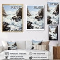 thumbnail image 4 of Designart "Rhythmic Coastal Coastal Waves painting I" Nautical & Beach Floater Framed Wall Decor, 4 of 7