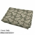 thumbnail image 5 of Camo Floor Pillow Lounger Cover, Aloha Hawaiian Tropical Jungle Forest Hibiscus Flowers Leaves Nature, Nap Mat Printed Fabric Case for 5 Pillows, 88" x 36", Dark Brown Pale Pink, by Ambesonne, 5 of 5