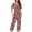 Purple#1, variant on Tnhcen Women's Summer Floral Print Henley Sleepwear Set - Button-Up Short Sleeve Top Capri Pants with Side Pockets Stretchy Pajamas Set Loungewear (S-3XL)